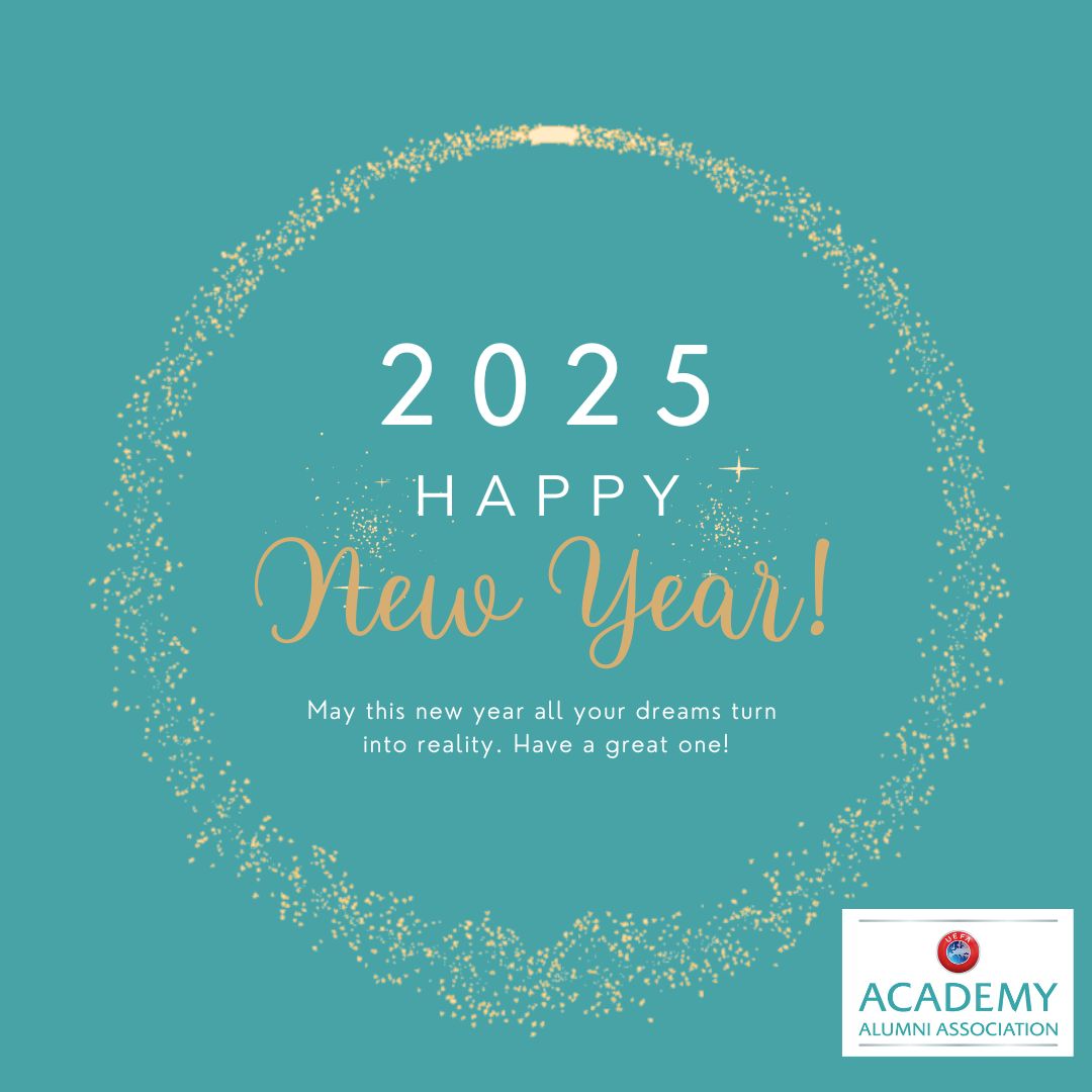 Happy New Year, UEFA Academy Alumni! 

Wishing you all a 2025 filled with success, growth, and new opportunities. 

Stay inspired!

hashtag#newyear #2025