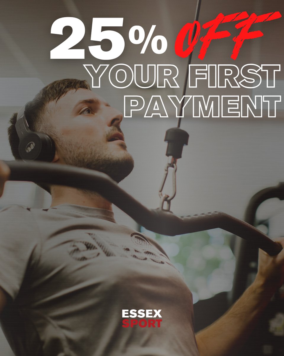 🎉Kick Off 2025 with 25% Off!

Start the New Year strong with our exclusive January offer:

Gold Direct Debit: Get 25% off your first payment and pay no joining fee.
Gold Annual Membership: Save 25% upfront. 

ow.ly/81Zo50UuSrw

Offer Ends 31 Jan. 
T&amp;C's Apply.

#EssexSport