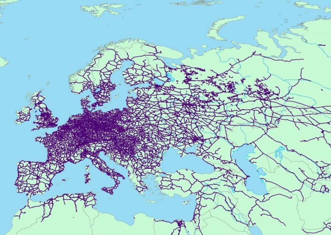 Avrupa'da demiryolları.