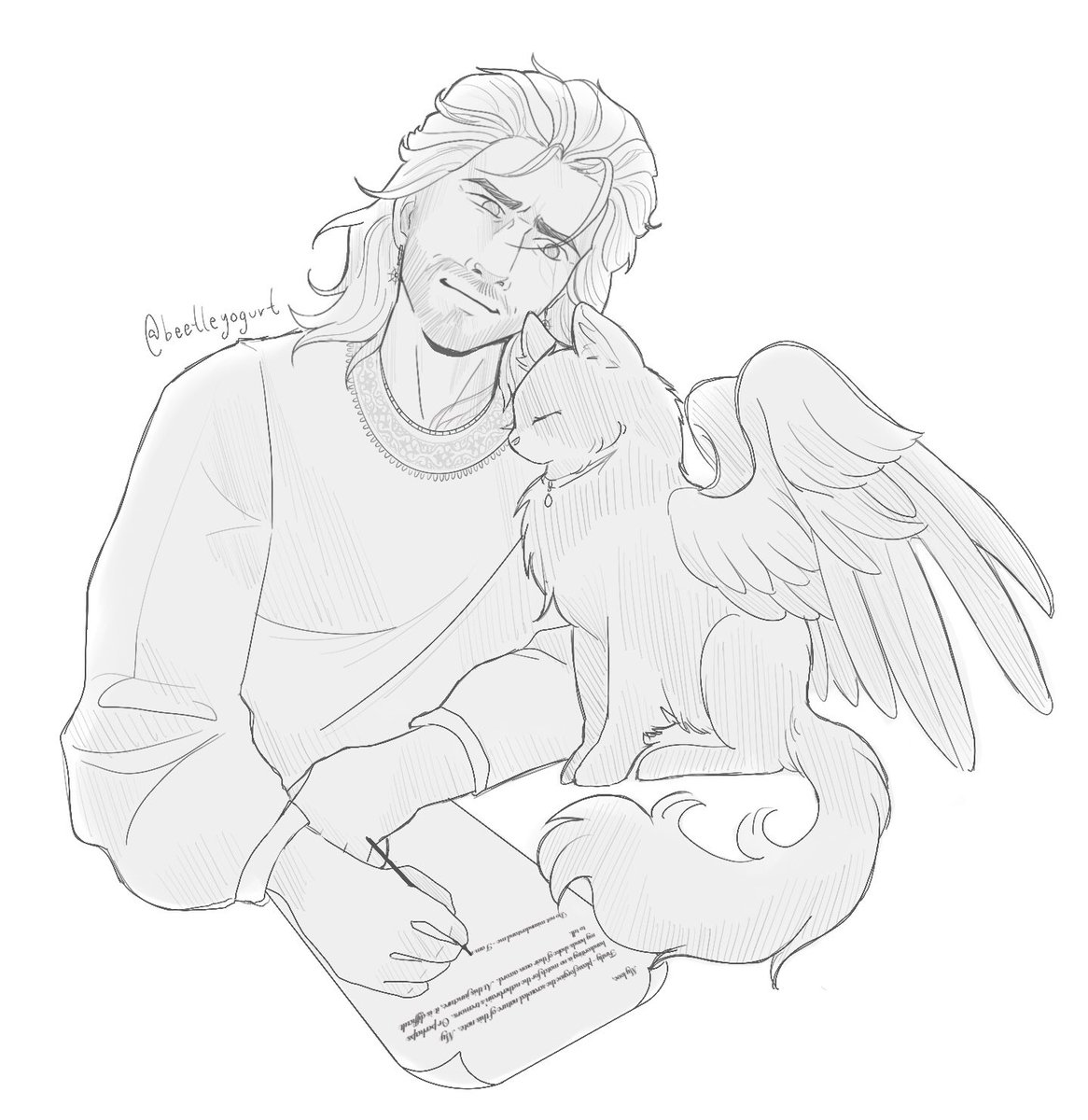 Happy New year! 
Here’s some Gale fan art 💙
#bg3 #dnd <a href="/larianstudios/">Larian Studios</a> #fanart #procreate #digitalart #art