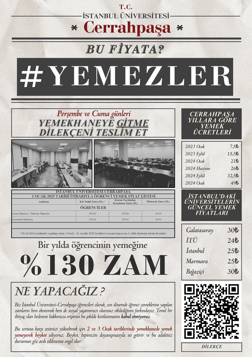 Cerrahpaşalılar boykotta! #yemezler