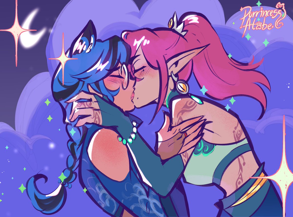 Happy new years! 
Starting the year with a kiss to my love 💖
<a href="/Toraries_TTV/">Toraries 💙🐯 TCG VTuber</a>