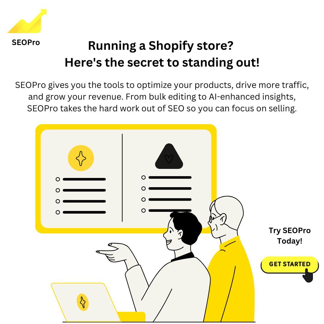 getSEOPro's tweet photo. Running a Shopify store? SEOPro boosts traffic &amp; saves time with:
Bulk editing, AI-driven insights &amp; Easy image optimization
Your SEO shortcut starts here: https://t.co/hnhaZMj38m 
#ShopifySEO #SEOPro https://t.co/8JG18nemvK