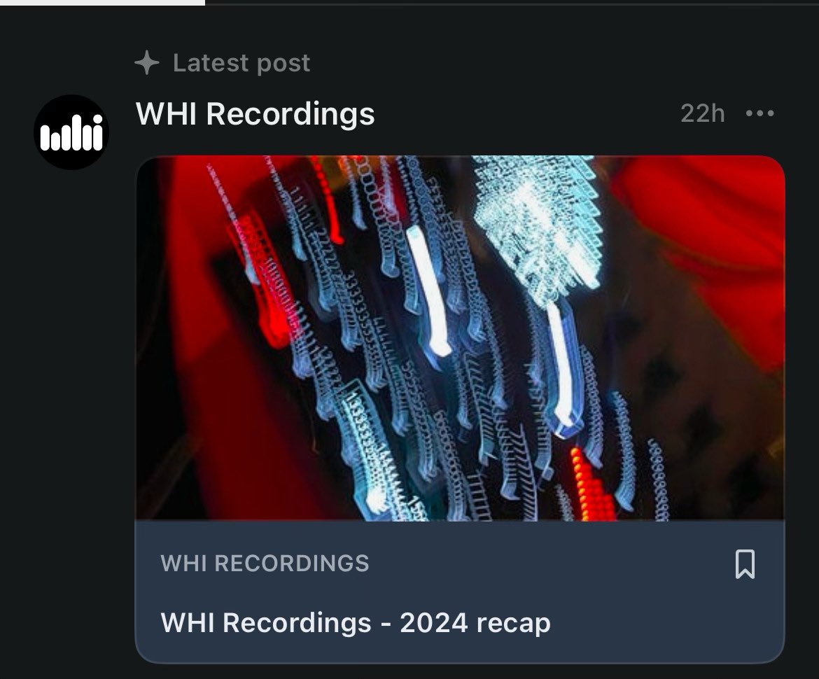 Happy New Year everyone! My 2024 recap is up now on Substack:

open.substack.com/pub/whirecordi…