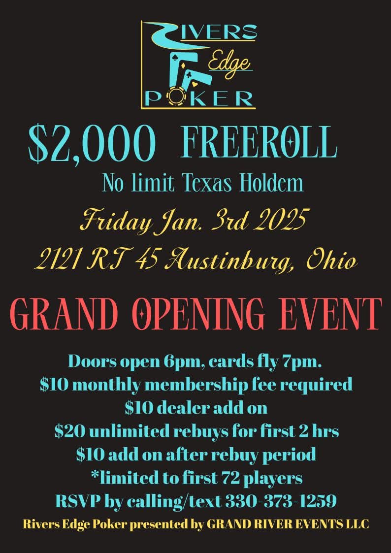 New poker room. First day open ..