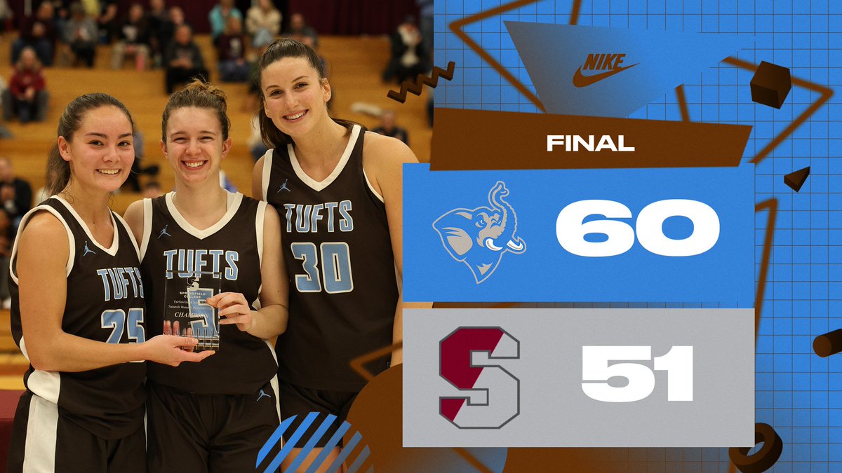 Tufts Jumbos (@tuftsjumbos) on Twitter photo WBB | Right at home at the birthplace!
<a href="/TuftsWbball/">Tufts Women's Basketball</a> knocks off host Springfield to earn the Naismith Classic tourney title with 60-51 win. Sofia Gonzalez named Tournament MVP!
Great job 'Bos!
#JumboPride // #GoJumbos // #d3hoops WBB | Right at home at the birthplace!
<a href="/TuftsWbball/">Tufts Women's Basketball</a> knocks off host Springfield to earn the Naismith Classic tourney title with 60-51 win. Sofia Gonzalez named Tournament MVP!
Great job 'Bos!
#JumboPride // #GoJumbos // #d3hoops