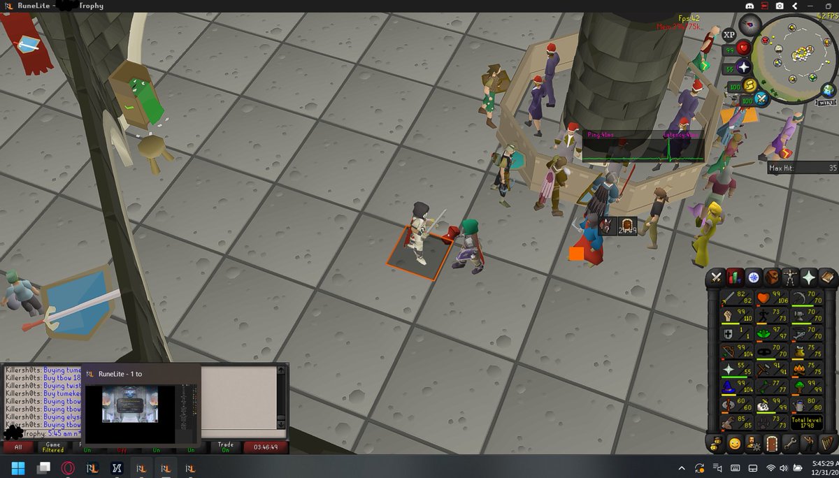Omni_Forrest's tweet photo. @JagexTwisted @JagexTrident will you look into my account "1 to" please? I was fishing on leagues and came back to being banned. I have screenshots with log in times and everything. It's a maxed 22777 account.. I even have all the levels I got on league if it will help? https://t.co/QhZipYUJcO