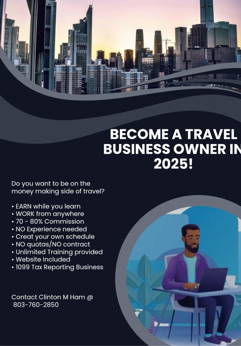 clintonham87's tweet photo. Calling ALL travelers!!! If you said that in 2025 that you want to travel more. Don't hesitate to contact me. I specialize/enjoy helping people bring in additional income to their home from their very on home-based business. You can earn more, save more and Travel more. https://t.co/olYlgOleiQ