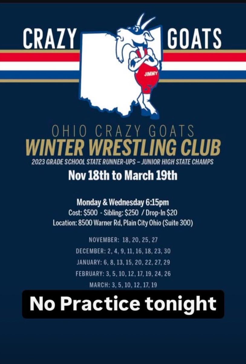 Reminder….NO practice tonight