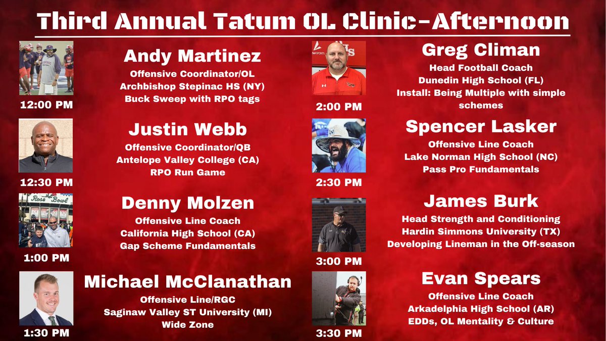 CoachTatum90's tweet photo. We’ve gained another 100+ coaches that wanted to get better and attend this FREE &amp; ONLINE Clinic on January 25th.

We’re at 635 growth mindset Coaches representing 47 States and 10 countries🤯🤯

The Tatum OL Coaches Clinic is going to be an absolute blast!!

DM me to sign up!! https://t.co/XYmTvj7ls5