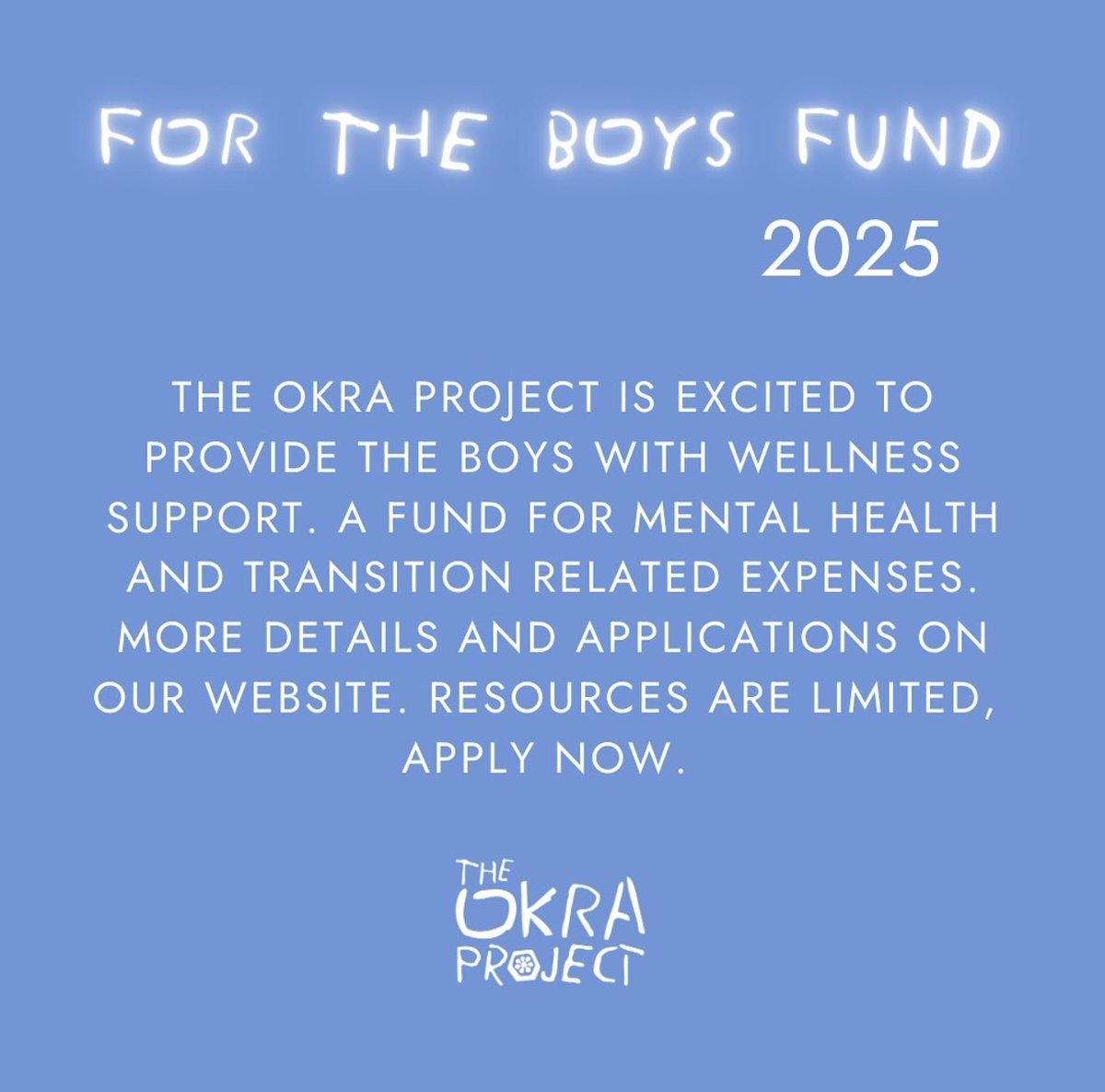 TheOkraProject's tweet photo. For The Boys—Apply here: https://t.co/V0n6rOqHCC 🤎 https://t.co/efjmg1DjUM
