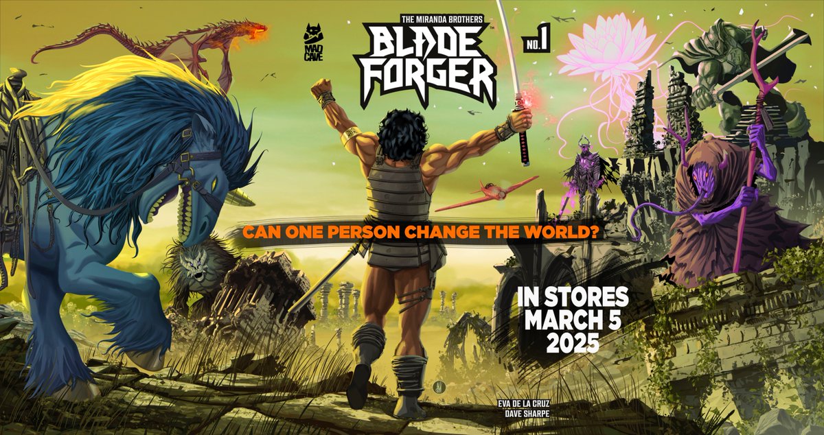 InakiMiranda's tweet image. BLADE FORGER  from @MadCaveStudios  will hit the shelves in MARCH 5.  The Miranda Brothers are back in 2025. 
Don&apos;t miss this epic start of a whole new creation.
The same team that brought you We Live. The exact same one. 
Prepare your blade. Prepare your forges.