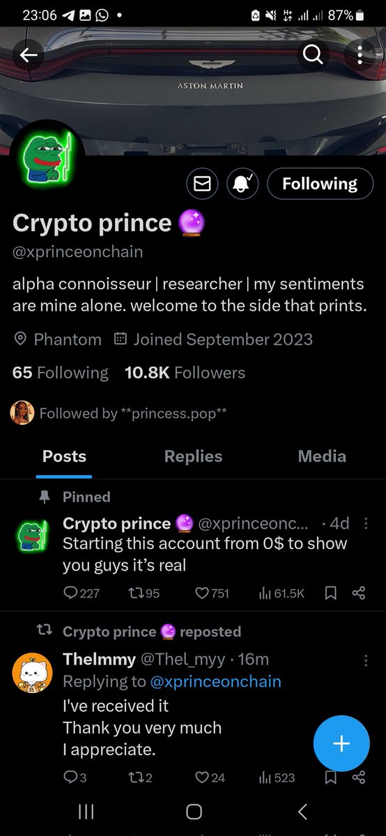 6ixthV's tweet photo. @xprinceonchain @0xthes Shall we ? https://t.co/1E9KIL2bTX