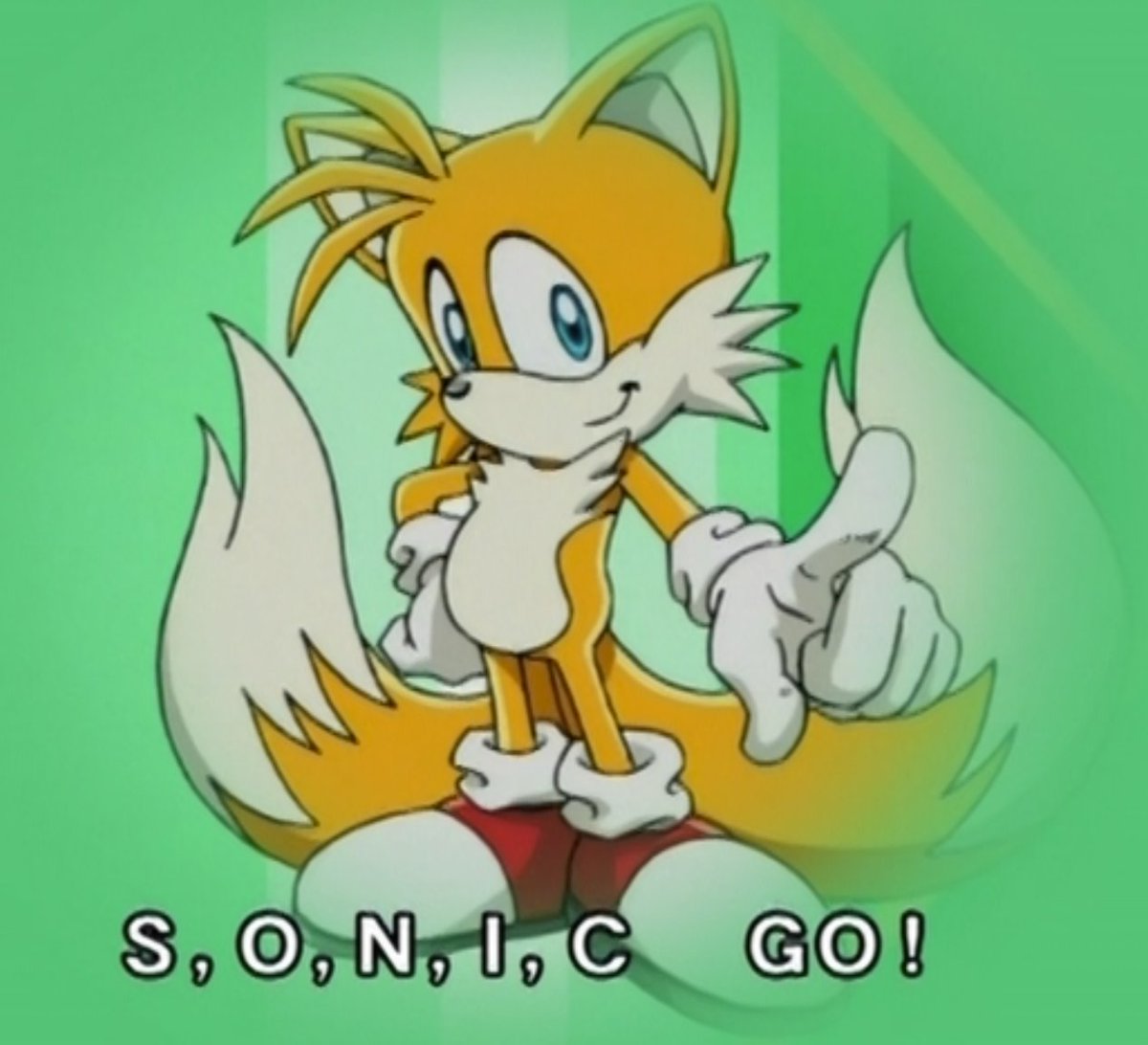 Tails in the opening credit sequence of the original Japanese version of Sonic X. 

#tails #tailsthefox #sonic #sonicthehedgehog #sonicx