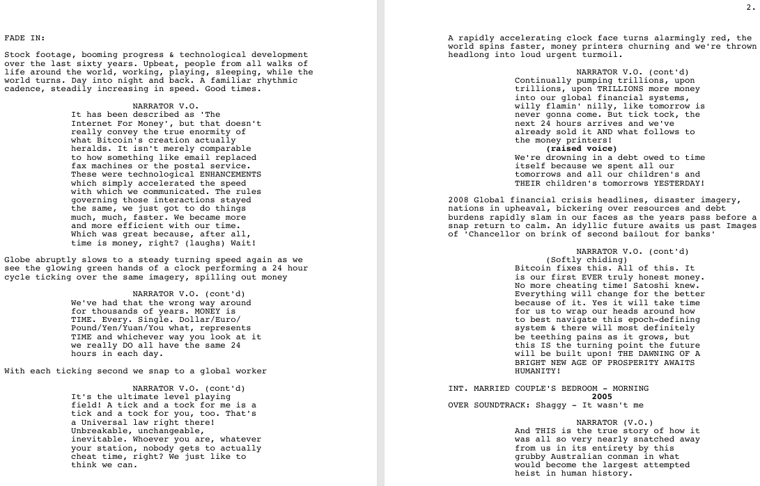 Ok #Bitcoin twitter let's go boldly into this New Year!
I wrote a movie screenplay based on the Fake Satoshi conman real life insanity and a Bri'ish movie producer advised I add an easy-to-understand intro to explain why it's such a BFD

How'd I do?
DM for script enquiries🙃