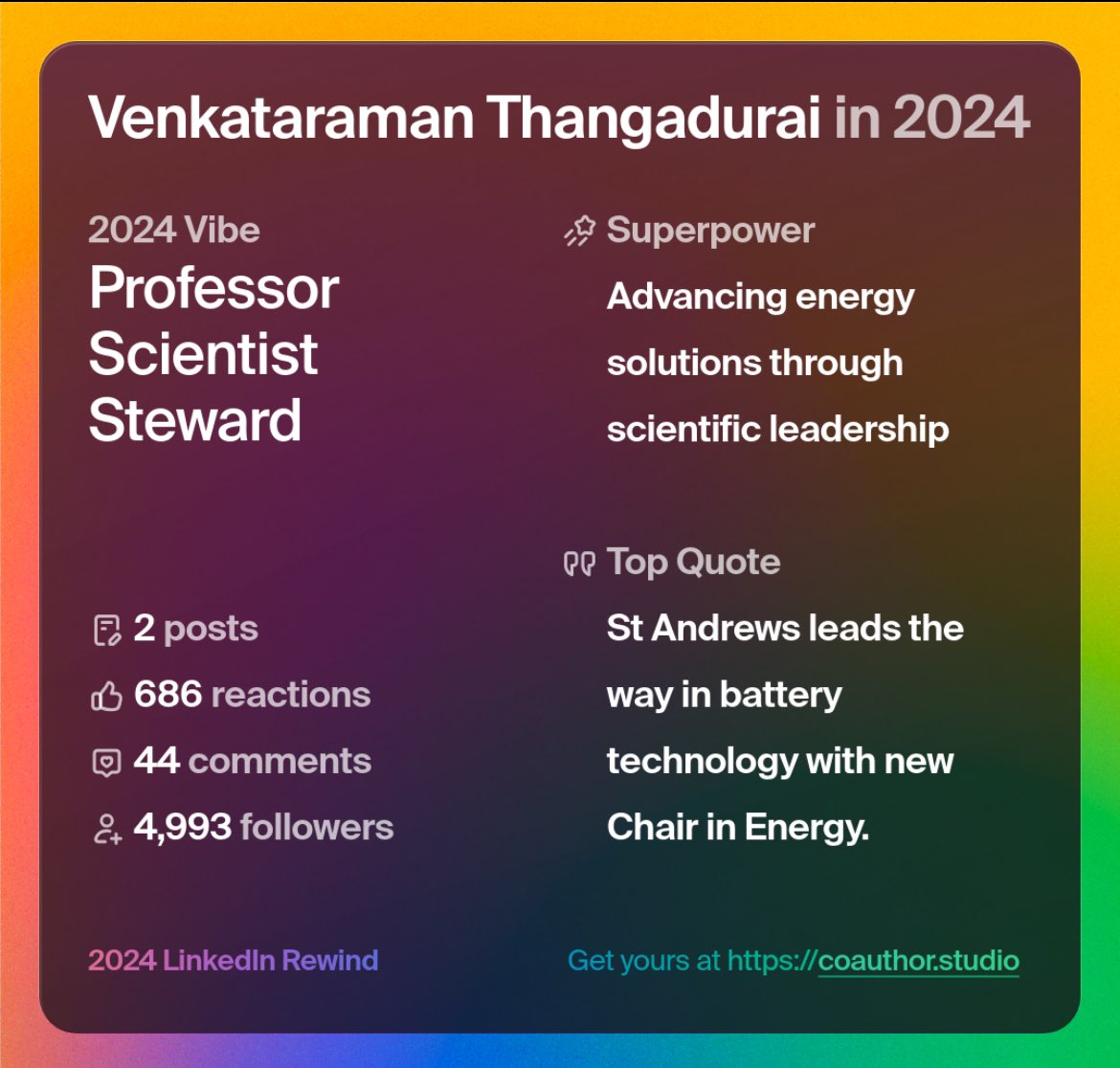Thangadurai Research Group (@aisel_uofc) on Twitter photo Happy new year from the @AISELgroup 🎆🎉🎊 Wishing you a year filled with exciting discoveries and breakthroughs 👩🔬🧑🔬🧪
#linkedin recap 2024. A year of learning and connecting <a href="/VThangadurai4/">V. Thangadurai</a> Happy new year from the @AISELgroup 🎆🎉🎊 Wishing you a year filled with exciting discoveries and breakthroughs 👩🔬🧑🔬🧪
#linkedin recap 2024. A year of learning and connecting <a href="/VThangadurai4/">V. Thangadurai</a>