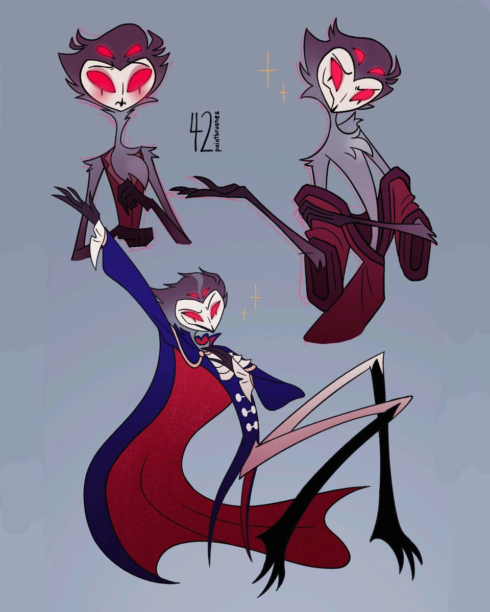 42paintbrushes's tweet photo. Jumping on the idea from @ourladygrem - my first helluva boss drawing of 2024 vs my most recent! Have loved filling this year with Stolitz https://t.co/YAXOqswBRM