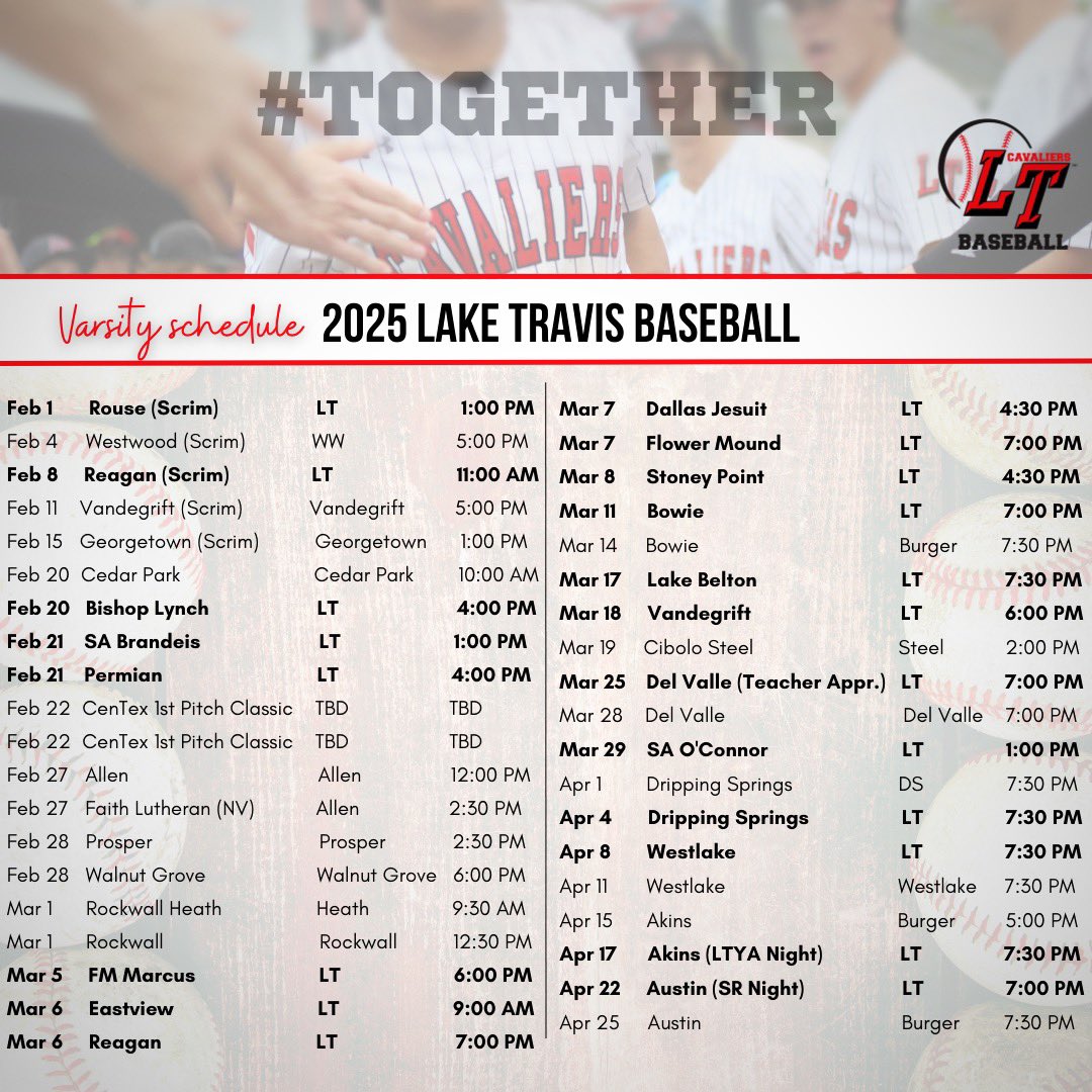2025 Schedule #Together