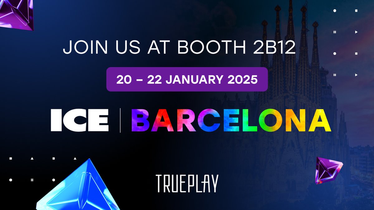 Trueplay at <a href="/icegamingglobal/">ICE Barcelona</a> in Barcelona! The world’s premier iGaming event is just around the corner, and we’re happy to be part of it. Come meet us at booth 2B12!

Book a meeting now: trueplay.io/schedule/

#Barcelona #ICE25 #iGaming #Retention #Acquisition #Engagement
