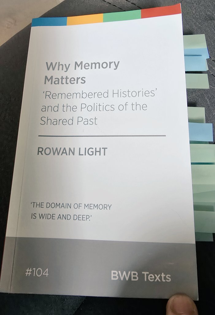 Just finished in one sitting - Why Memory Matters by Rowan Light

Some questions and may be disagreements but this is intriguing and thought provoking. #BookTwitter #nzpol <a href="/BWB_NZ/">Bridget Williams Books</a>