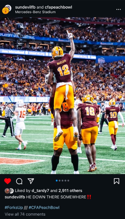 Great game <a href="/MalikMcClain11/">Malik McClain</a> 🤍  Way to change the momentum of the game with your score on this drive. Loss or not you- you balled!  #Brotherhood #IMGAlum #4everFam