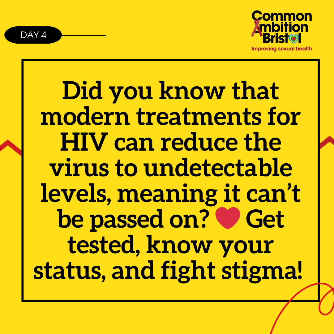 Day 4 of your sexual health 101 for 2025!

Did you know that modern treatments for HIV can reduce the virus to undetectable levels, meaning it can’t be passed on? ❤️ Get tested, know your status, and fight stigma!