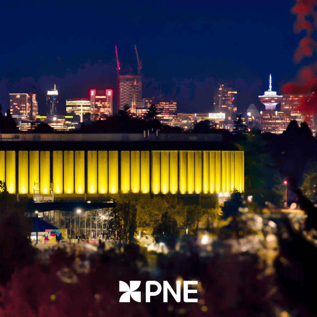 PNE_Playland's tweet photo. 2025 is here!🎆 And so is the Pacific Coliseum light up schedule for January. 

The Pacific Coliseum will be lit up for a cause each night from sunset to 11:00pm.

https://t.co/Ui5w8Ob8c1 https://t.co/O79yRhInbd