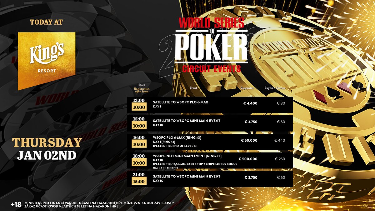 PokerroomKings's tweet photo. 📢 Today at King's Resort 📢 https://t.co/LZNU4q8jZr