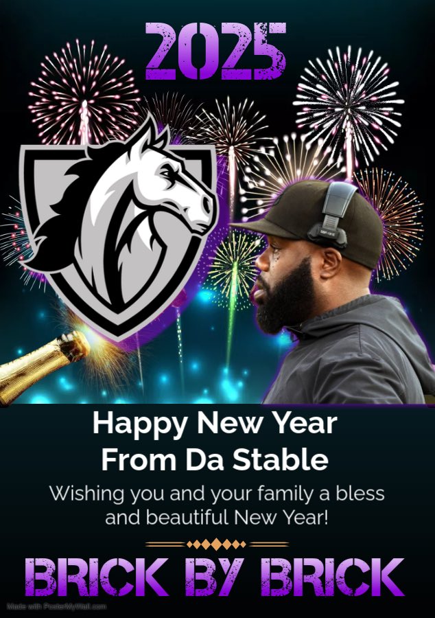 Happy New Year from Da Stable! God bless 🙏🏾 #DaStable #SaddleUp #BrickByBrick #OutWorkTheWork #CultureOverEverything