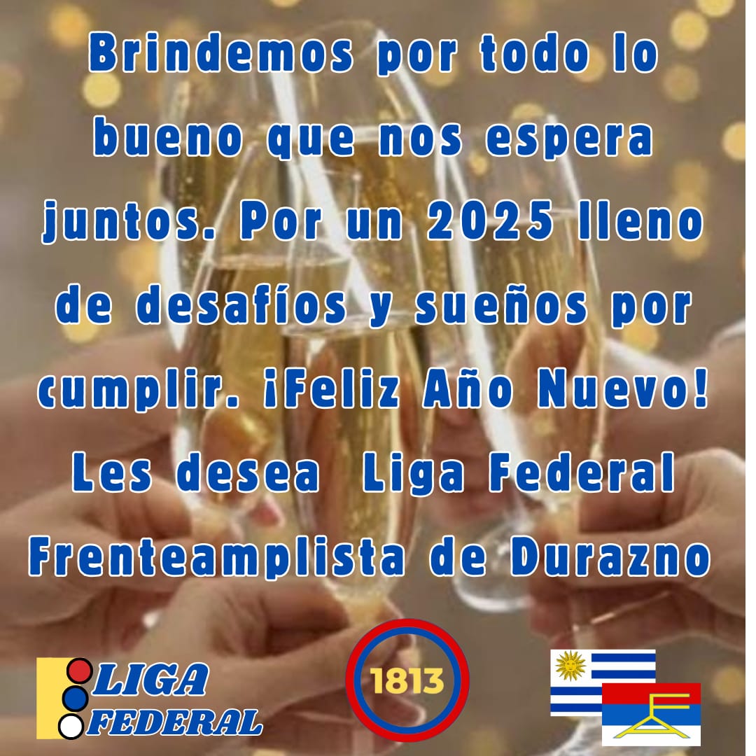 LigaFederalDur's tweet photo. ¡FELIZ 2025!! https://t.co/oyJ28ybf4e