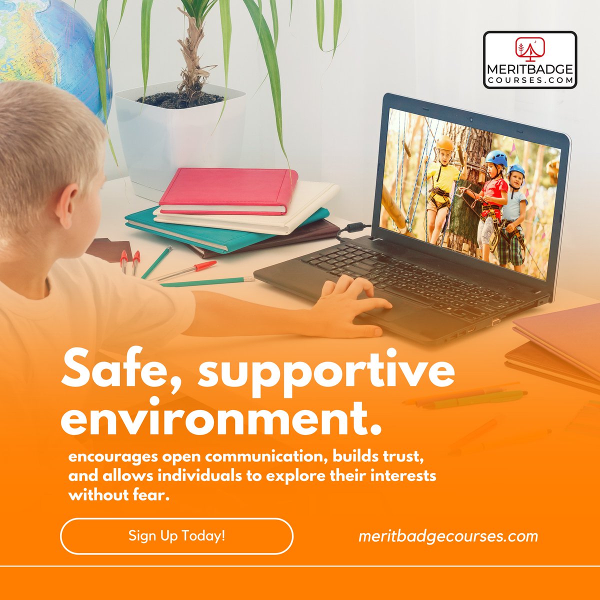 Unlocking potential through a safe and supportive online space. Learning thrives in a nurturing environment. 📷 #MeritBadgeCourses