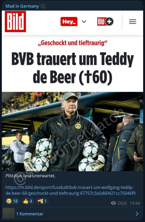 schwurbelwatch's tweet photo. @gedanken_lost :(

Und natürlich sind Aasgeier wie #MadinGermany (Flacherdler, Desinformationsunternehmer) wieder mit ihrem "Plötzlich und unerwartet"-Mist unterwegs.

Ekelhaft. https://t.co/ocNaU7infm