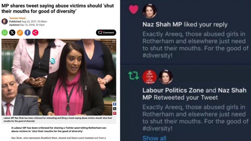 🚨BREAKING: Elon Musk says serving Labour MP Naz Shah should also be imprison for the following retweet: