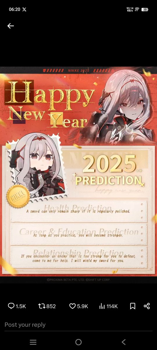 Refsi_Cahya's tweet photo. @NIKKE_en #NIKKENEWYEARDRAW happy new year https://t.co/msqXnBTMto