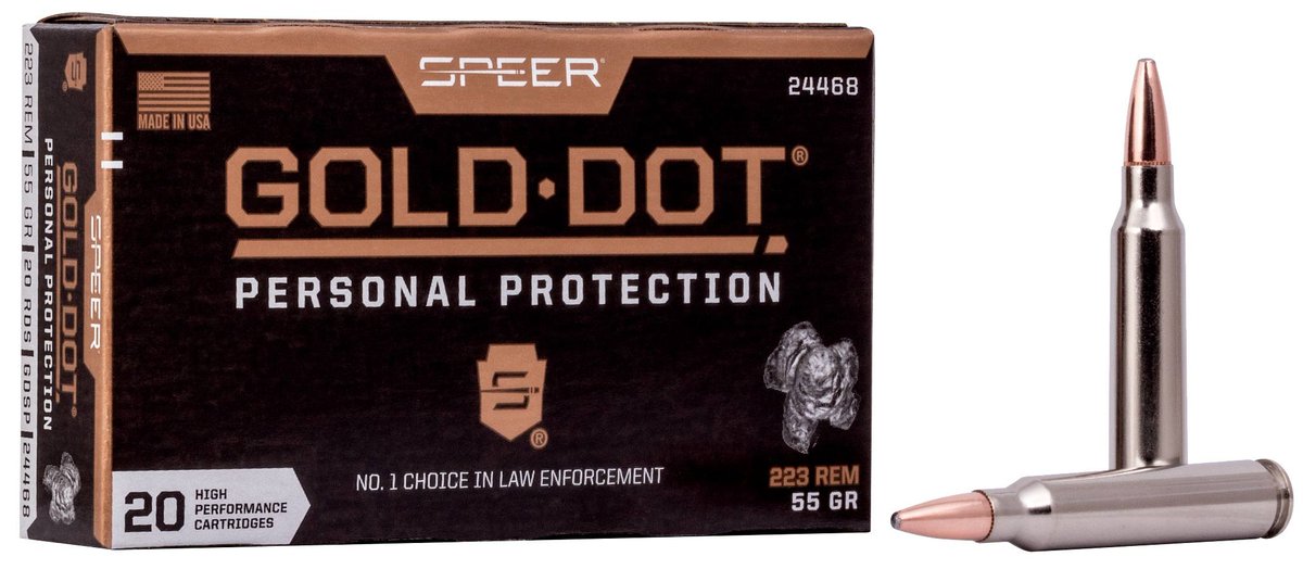 Mrgunsngear's tweet image. Speer Gold Dot 223 with 55gr bonded soft point projectiles for $0.80/rd *shipped* currently here: mrgunsngear.org/3ZmCGkU

#AR15 #HomeDefense #Mini14
