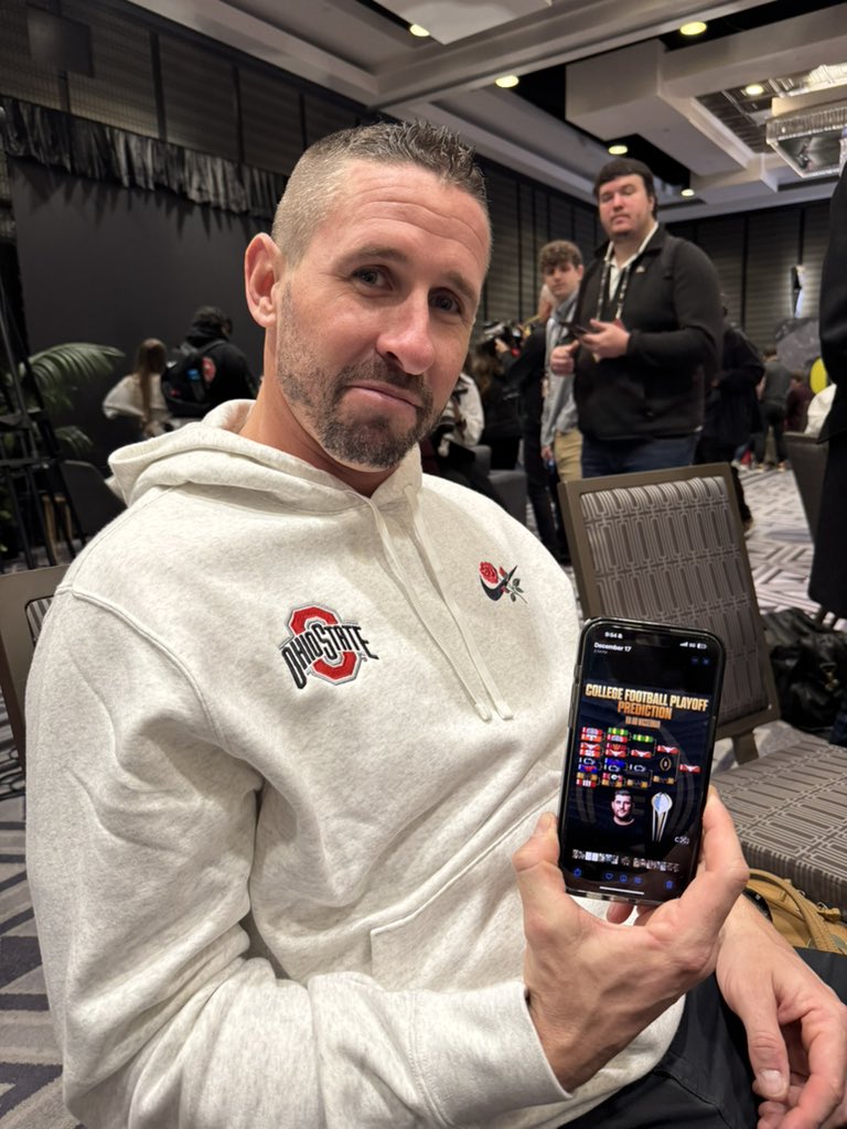 Visited with Brian Hartline earlier this week. He told me to wait a second while he scrolled his phone. Then showed me this out of his camera roll.