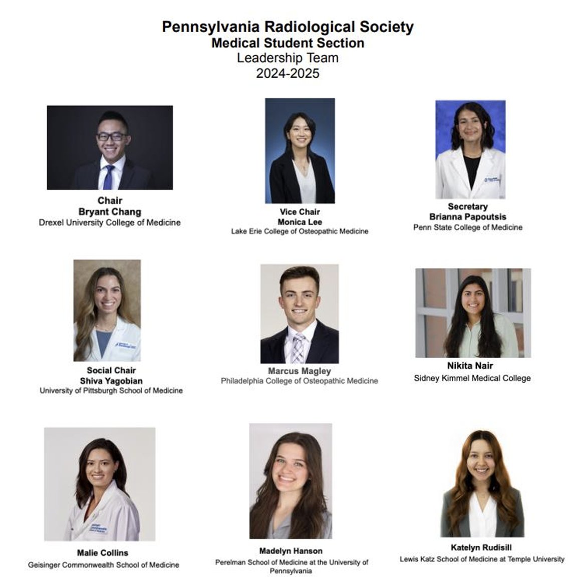 RFS & MSS Pennsylvania Radiological Society (@rfs_mss_parad) on Twitter photo Happy New Year 2025!
📢 Who are we?
We’re the Pennsylvania Radiology Society RFS & MSS team- a community of residents, fellows & medical students passionate about advancing radiology. Follow us to stay connected & informed about our work & opportunities to collaborate. <a href="/PAradsoc/">Pennsylvania Radiological Society</a> Happy New Year 2025!
📢 Who are we?
We’re the Pennsylvania Radiology Society RFS & MSS team- a community of residents, fellows & medical students passionate about advancing radiology. Follow us to stay connected & informed about our work & opportunities to collaborate. <a href="/PAradsoc/">Pennsylvania Radiological Society</a>
