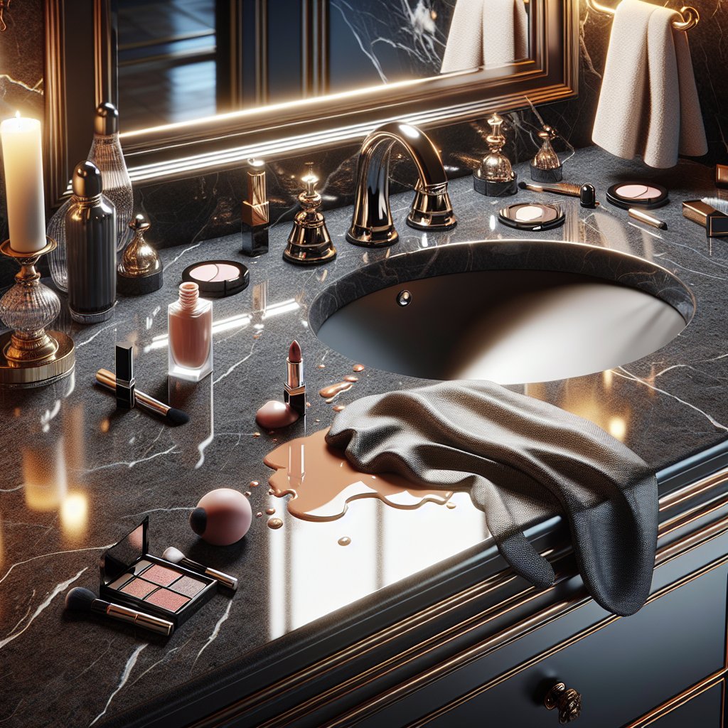 CountertopsMore's tweet image. Experience unmatched stain resistance with our granite countertops, perfect for every bathroom makeover. Elevate your space with Countertops &amp;amp; More! #GraniteProtection #BathroomBeauty