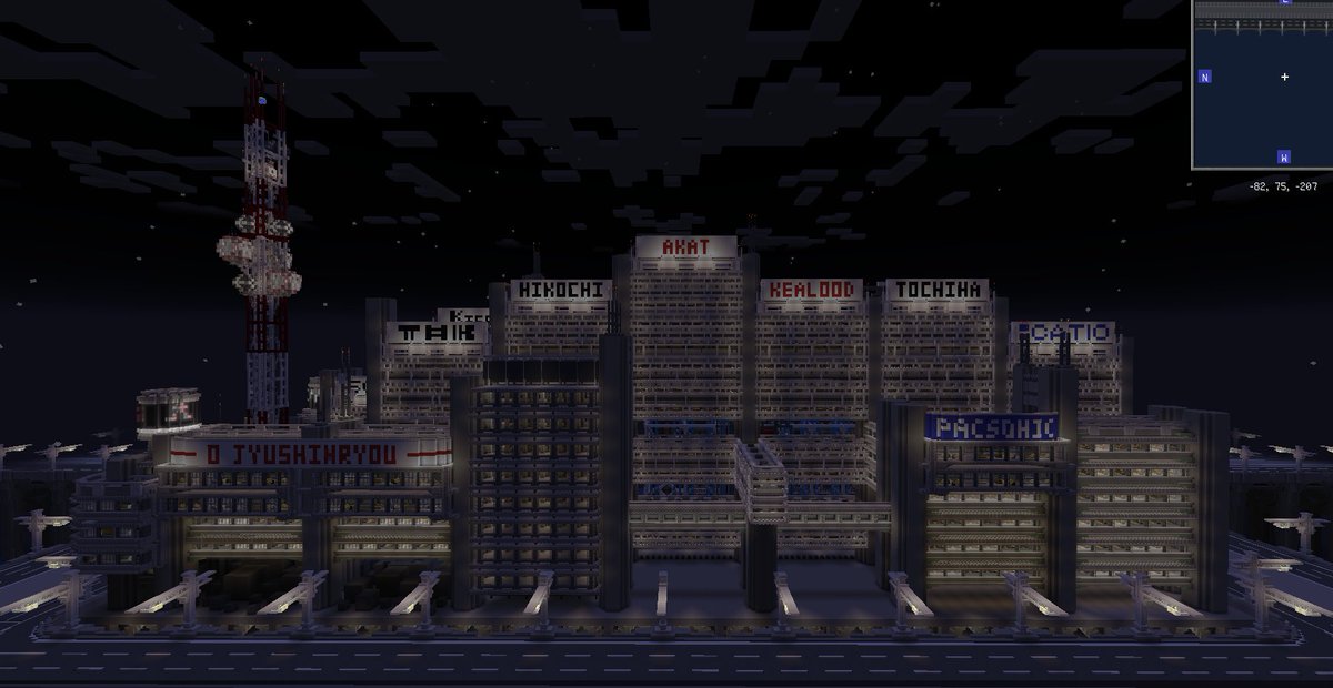 coe_des's tweet image. #minecraft建築コミュ,#Minecraftbuilds,#minecraft,#マイクラ,#マイクラ建築
Nightview