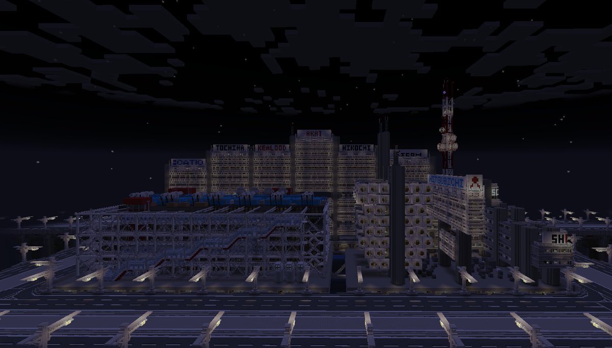 coe_des's tweet image. #minecraft建築コミュ,#Minecraftbuilds,#minecraft,#マイクラ,#マイクラ建築
Nightview