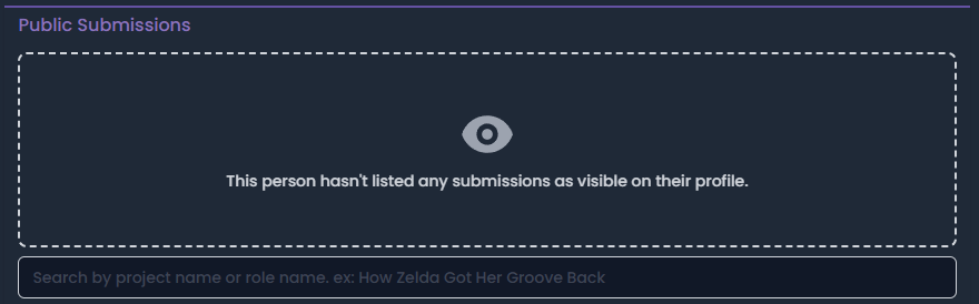 please enable your auditions to be viewed!