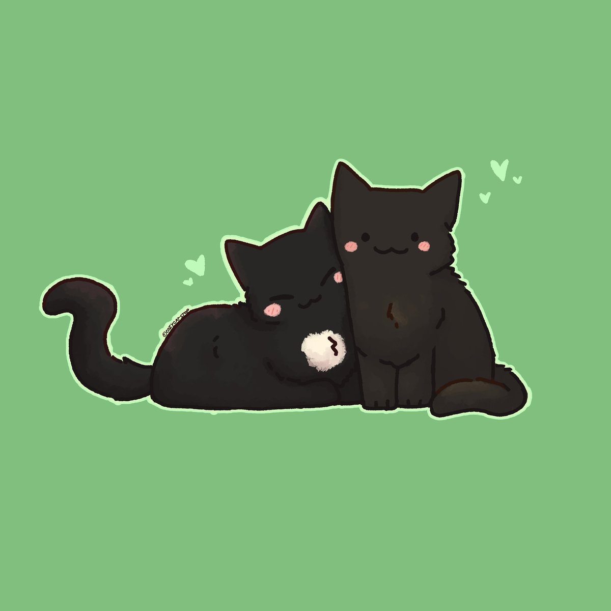 the best duo! commission of these two :3 #cats #art #cuteart