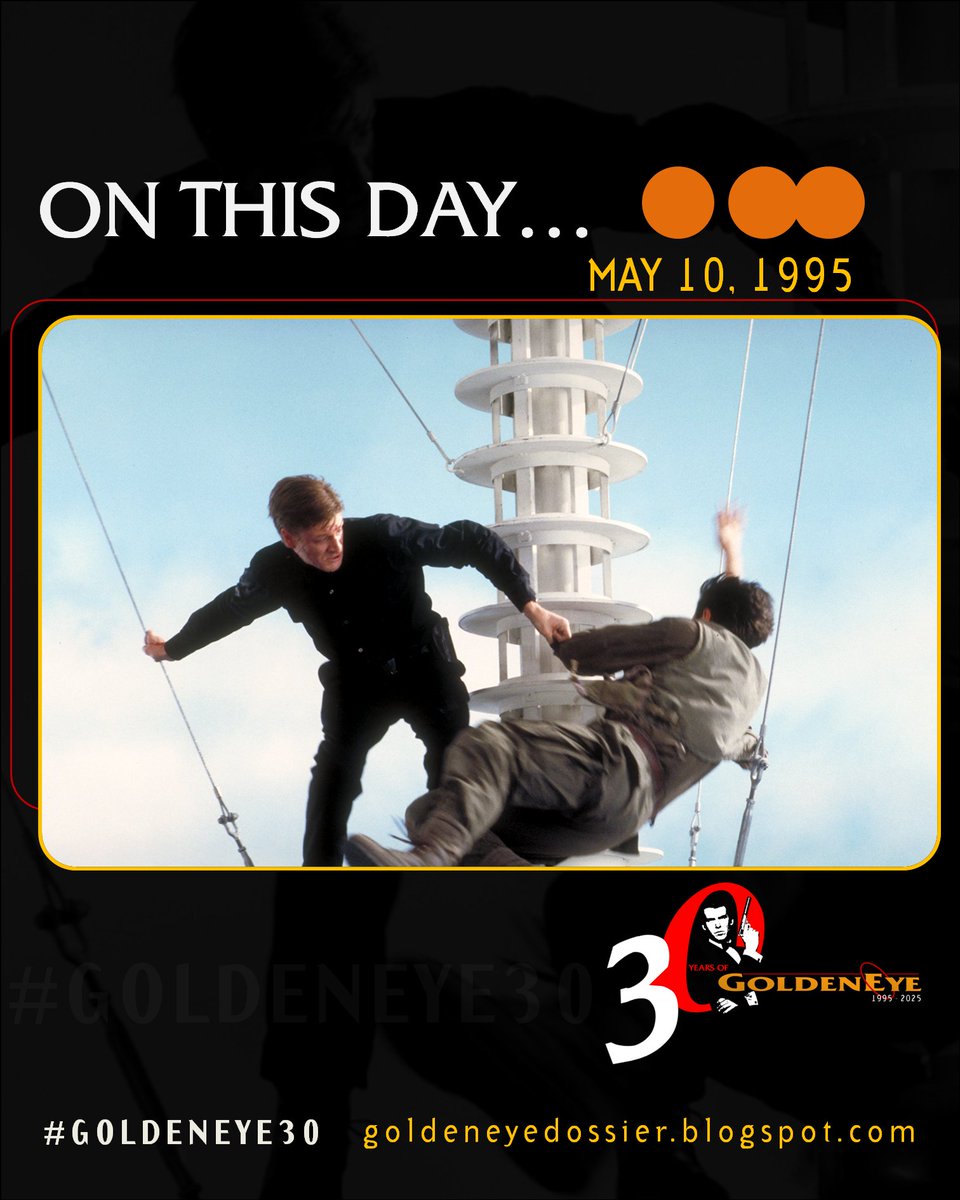 The final confrontation between Bond and Trevelyan in #GoldenEye was shot thirty years ago today. #GoldenEye30