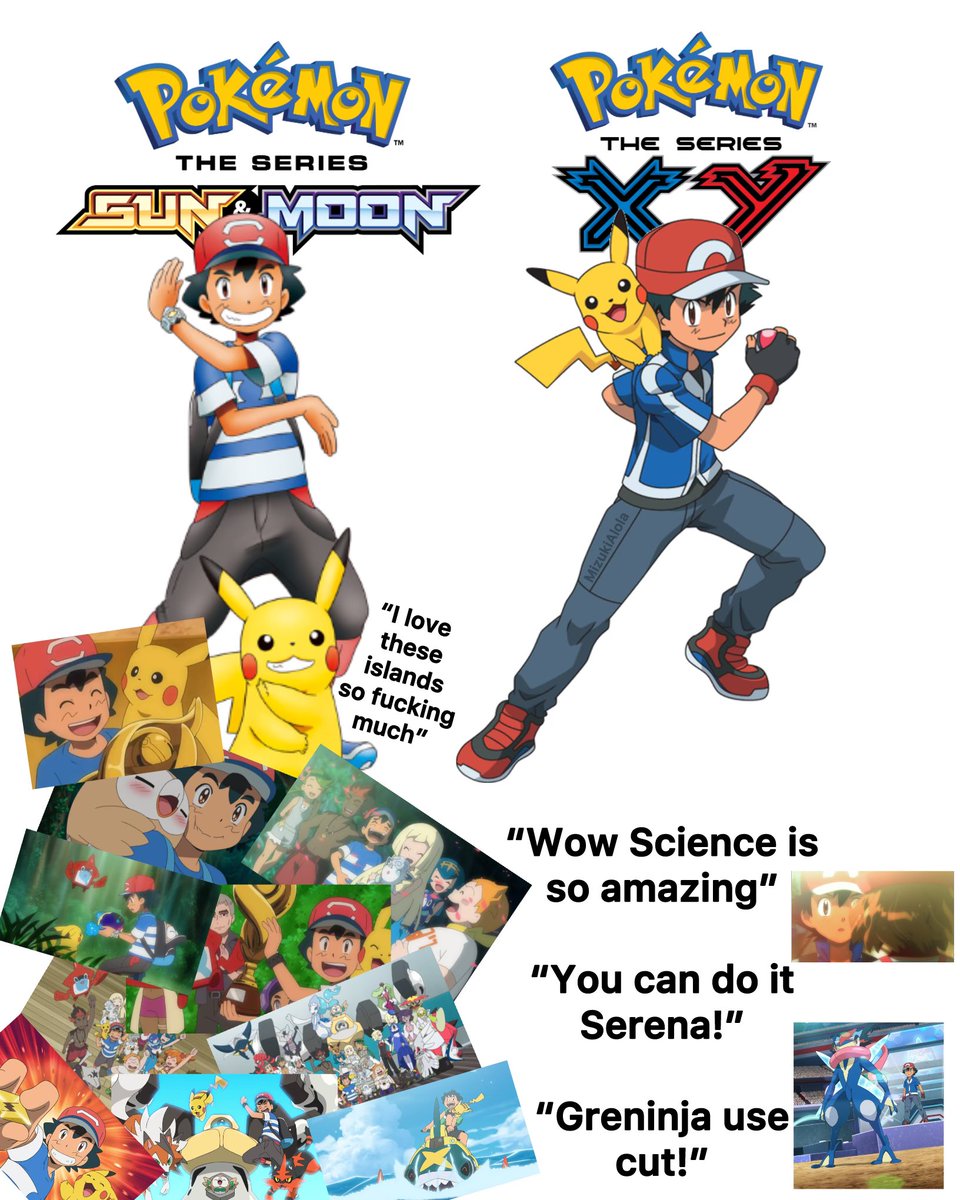 MizukiAlola's tweet photo. Sun and Moon Ash is fun and full of personality and is a huge improvement on his character in XY https://t.co/iw2OJO027A