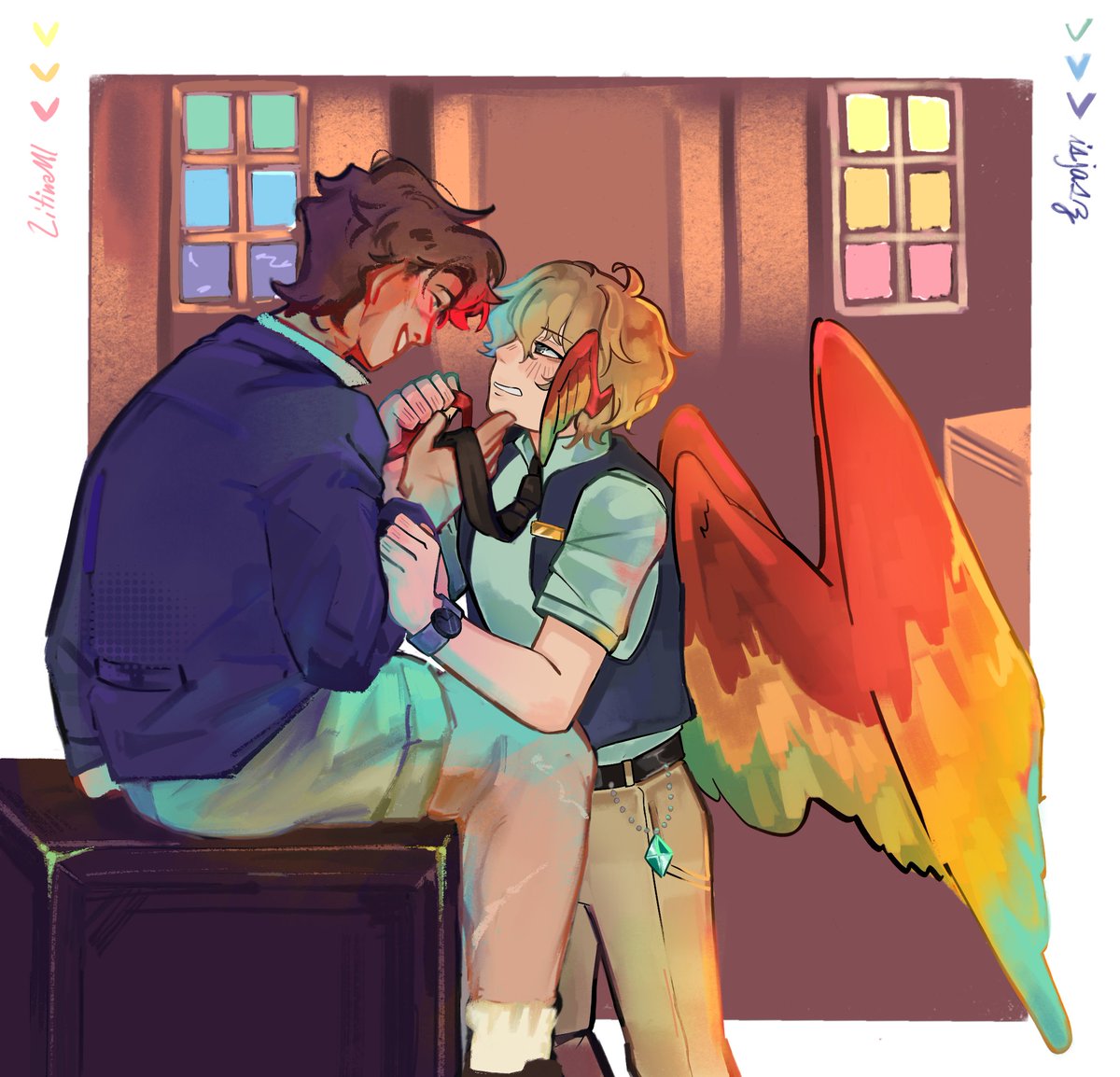 // trafficshipping
THE YEARLY COLLAB CONTINUES LETSGOOO w/ @Litinalll 💚💙💜
#scarian