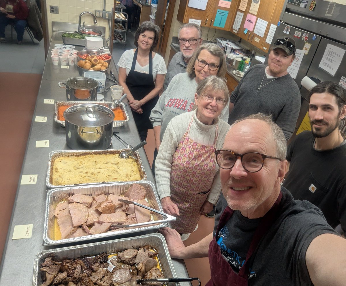 Food at First Head Chef Carol &amp; volunteers serving New Year's Prime Rib dinner, Turkey, mashed potatoes, cranberries, black eyed peas, fruit, salad and dessert! WOW!

1/1/2025

Foodatfirst.com

#dotherightthing 
#Foodatfirst