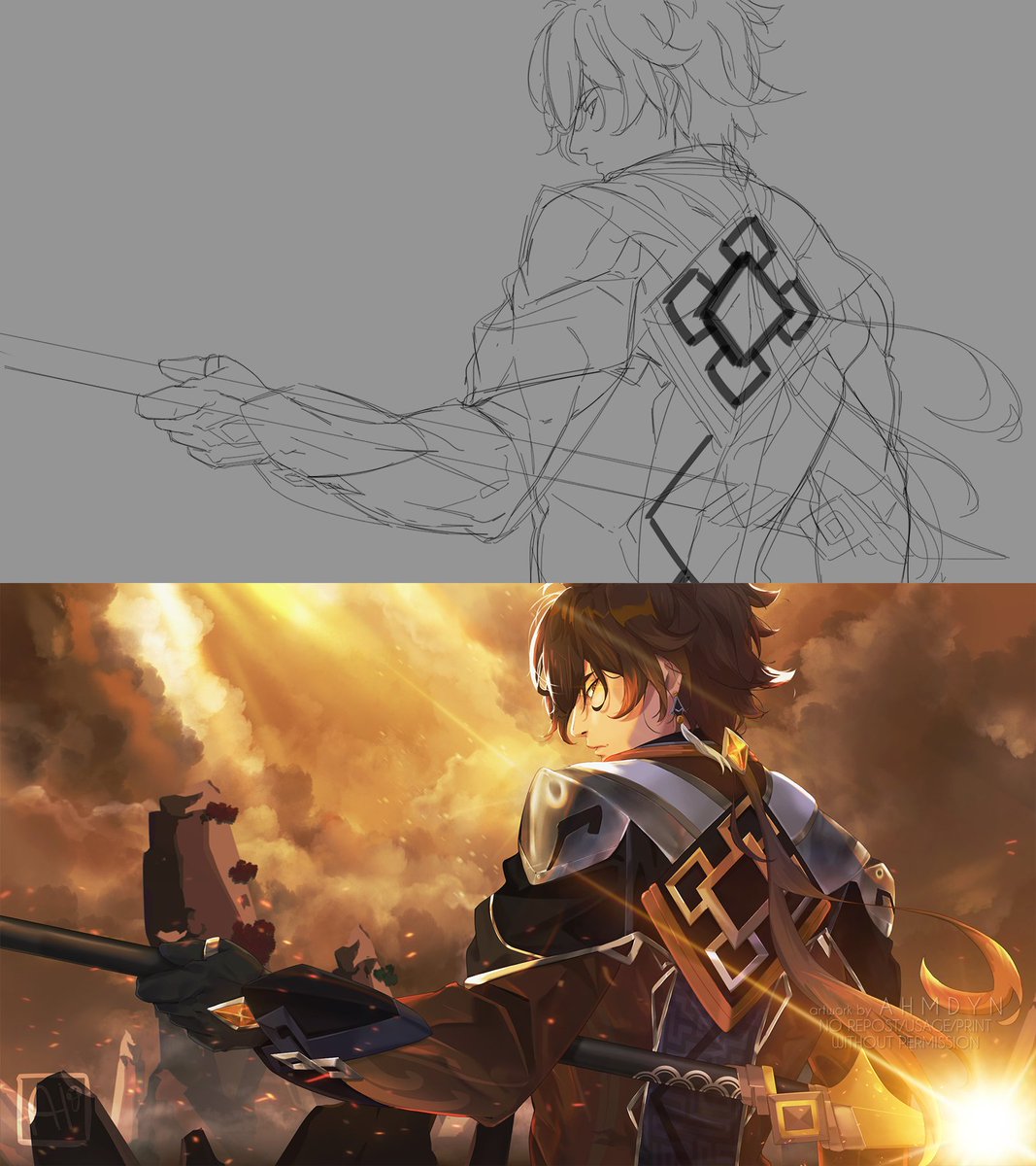 _ahmdyn_'s tweet image. sketch
     ↓   
  final
