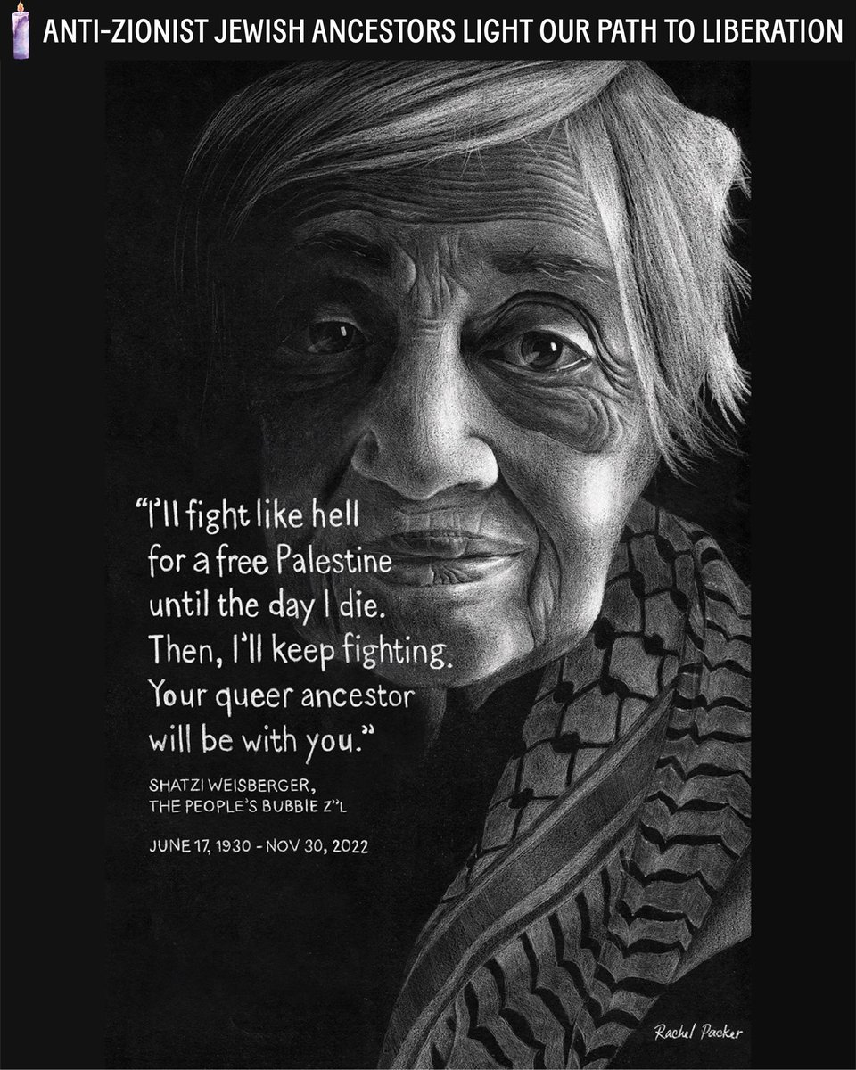 jvplive's tweet image. On the final, eighth night of Hanukkah, we honor the memory of our beloved Shatzi Weisberger (@peoplesbubbie) (1930-2022), Z’’L. Shatzi was a proud anti-Zionist, lesbian, activist, nurse, death educator, New Yorker, and member of Jewish Voice for Peace.🧵