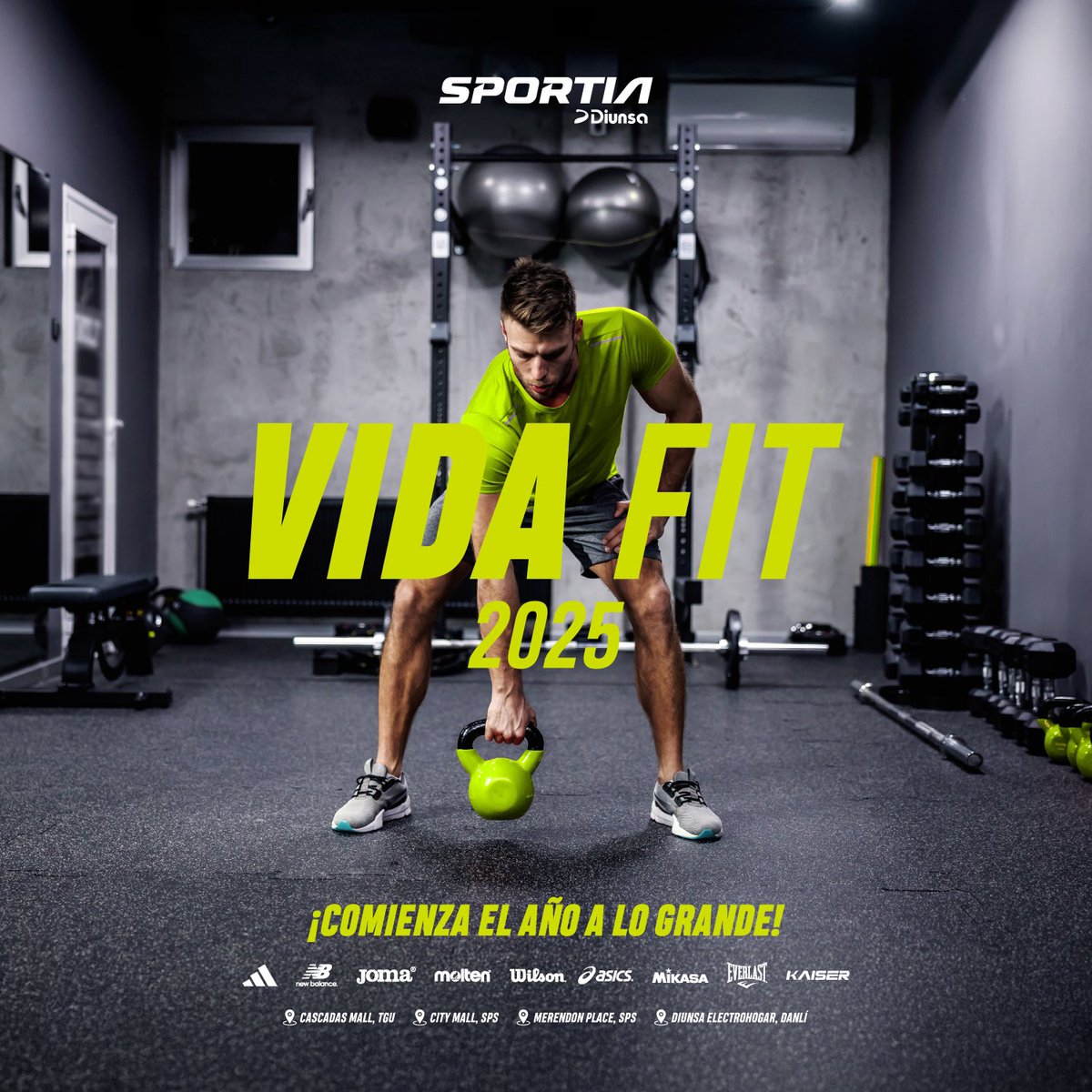 💪 VIDA FIT 2025 💪
¡Este es el momento de transformar tu rutina! 🏋️‍♂️
Comienza el año a lo grande y vive con intensidad el deporte.🔥

Visítanos en:
📍 Cascadas Mall, TGU
📍 City Mall, SPS
📍 Merendon Place, SPS
📍 Danlí, El Paraíso.