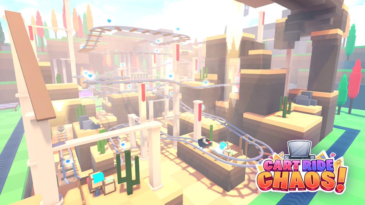 playcrunchbyte's tweet photo. Say hello to Dusky Desert! 🏜️ 

After a long wait, Dusky Desert has finally been finished! 

We've started work on two brand new maps, stay tuned for more updates as we near closer and closer towards a 2025 release date!

[ #Roblox | #RobloxDev | #CartRideChaos ] https://t.co/bbOBqPaZOX